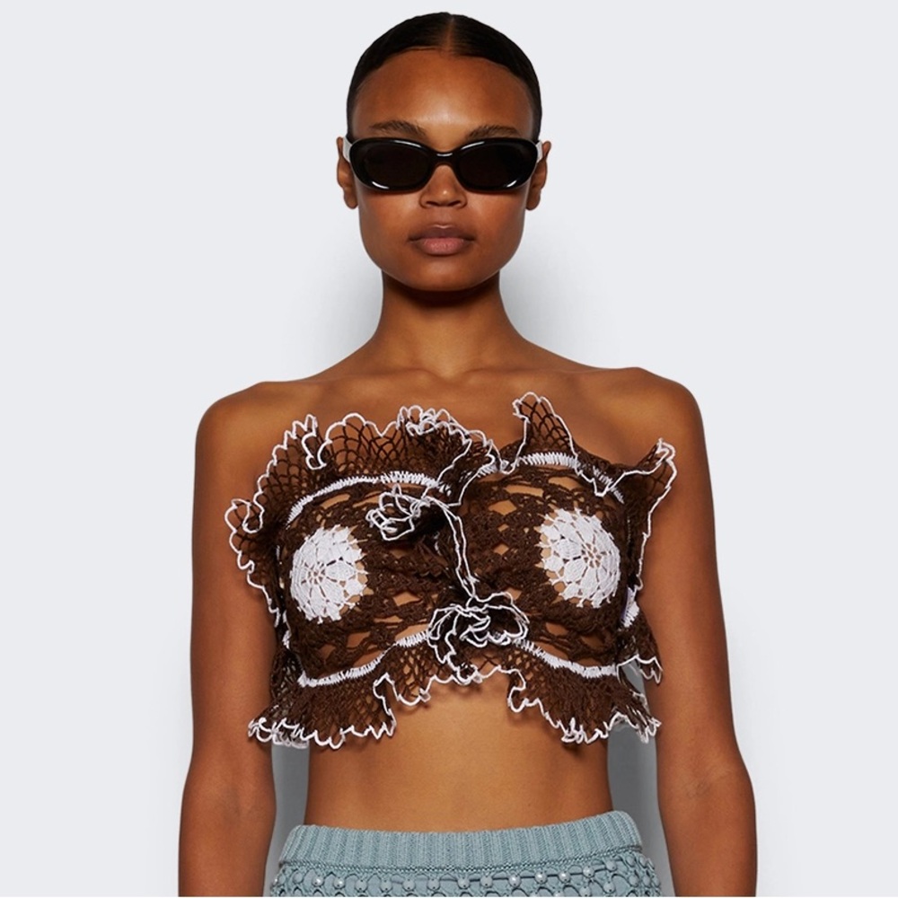 DIOTIMA MINI WEB BANDEAU BROWN AND WHITE